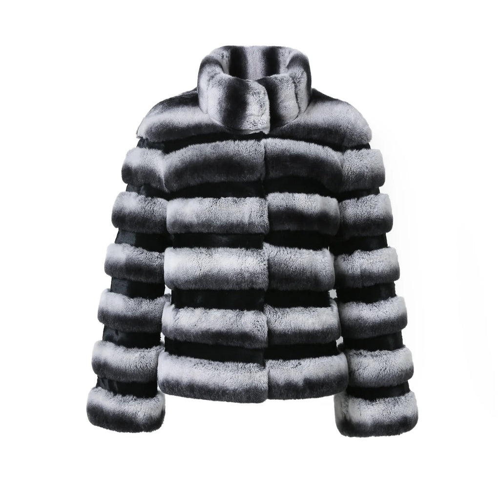 Noire Chinchilla Fur Jacket – Maison Aurélia