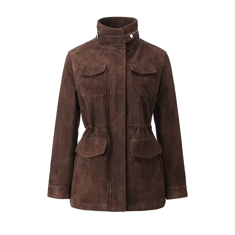 Noire Suede Jacket – Maison Aurélia