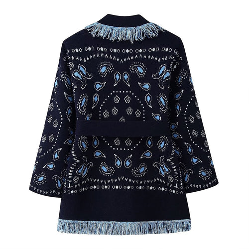 Éloise Cashmere Cardigan in navy – Maison Aurélia