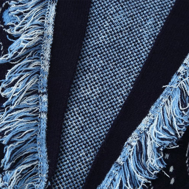 Éloise Cashmere Cardigan in navy – Maison Aurélia