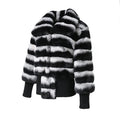 Noir Rex Fur Stripe Jacket – Maison Aurélia