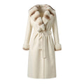 Valérie Fox Fur Collar Wool Coat in cream – Maison Aurélia