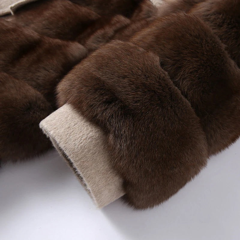 Sienna Fox Fur Hooded Wool Coat – Maison Aurélia