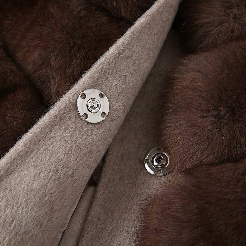 Sienna Fox Fur Hooded Wool Coat – Maison Aurélia