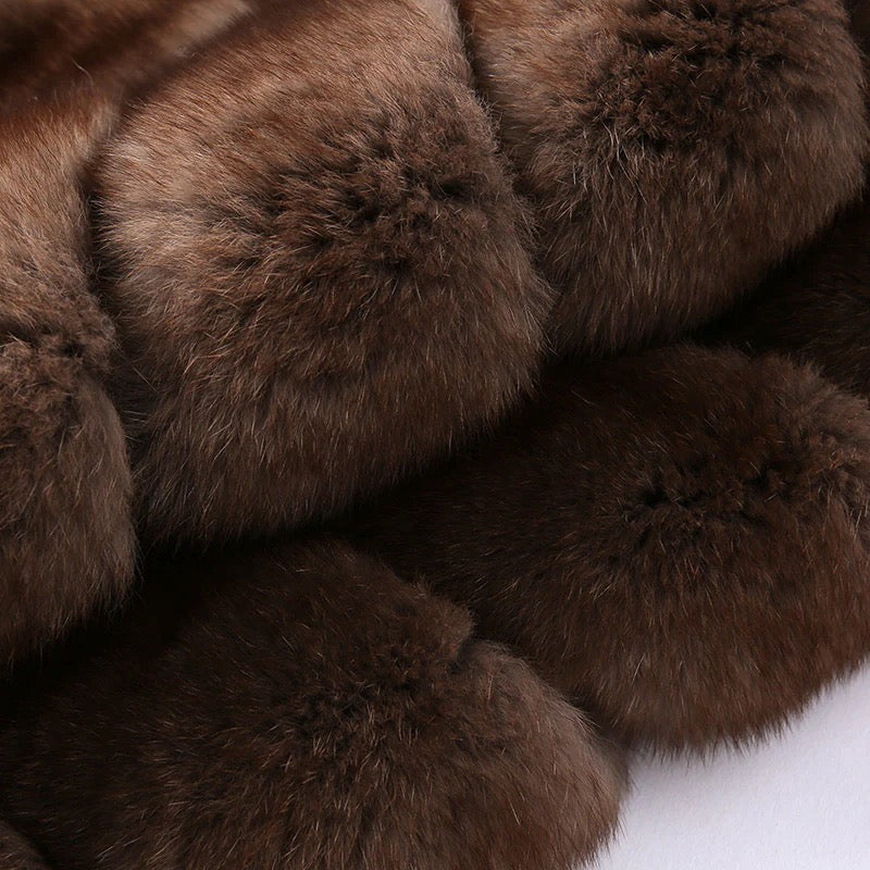 Sienna Fox Fur Hooded Wool Coat – Maison Aurélia