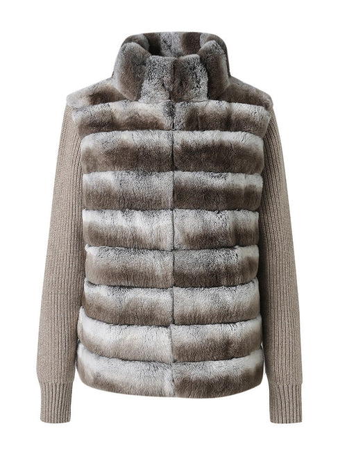 Oat Rex Fur Knit Bomber – Maison Aurélia