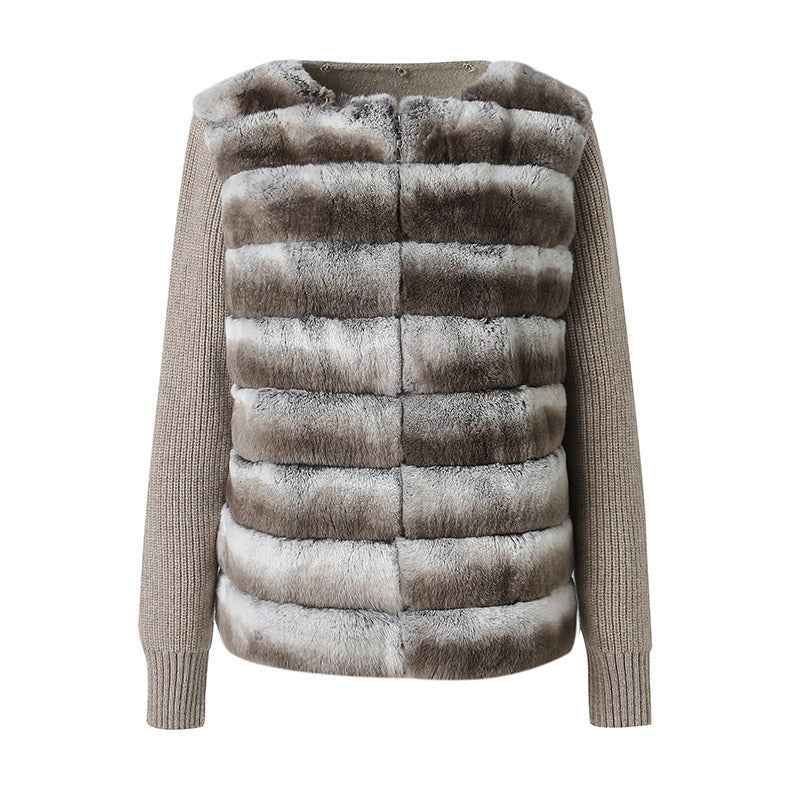 Oat Rex Fur Knit Bomber – Maison Aurélia