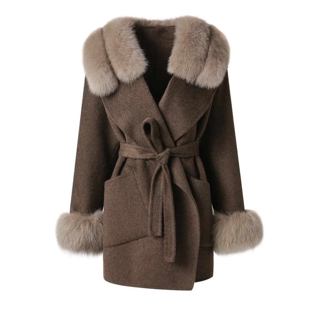 Valentina Belted Wool Coat – Maison Aurélia