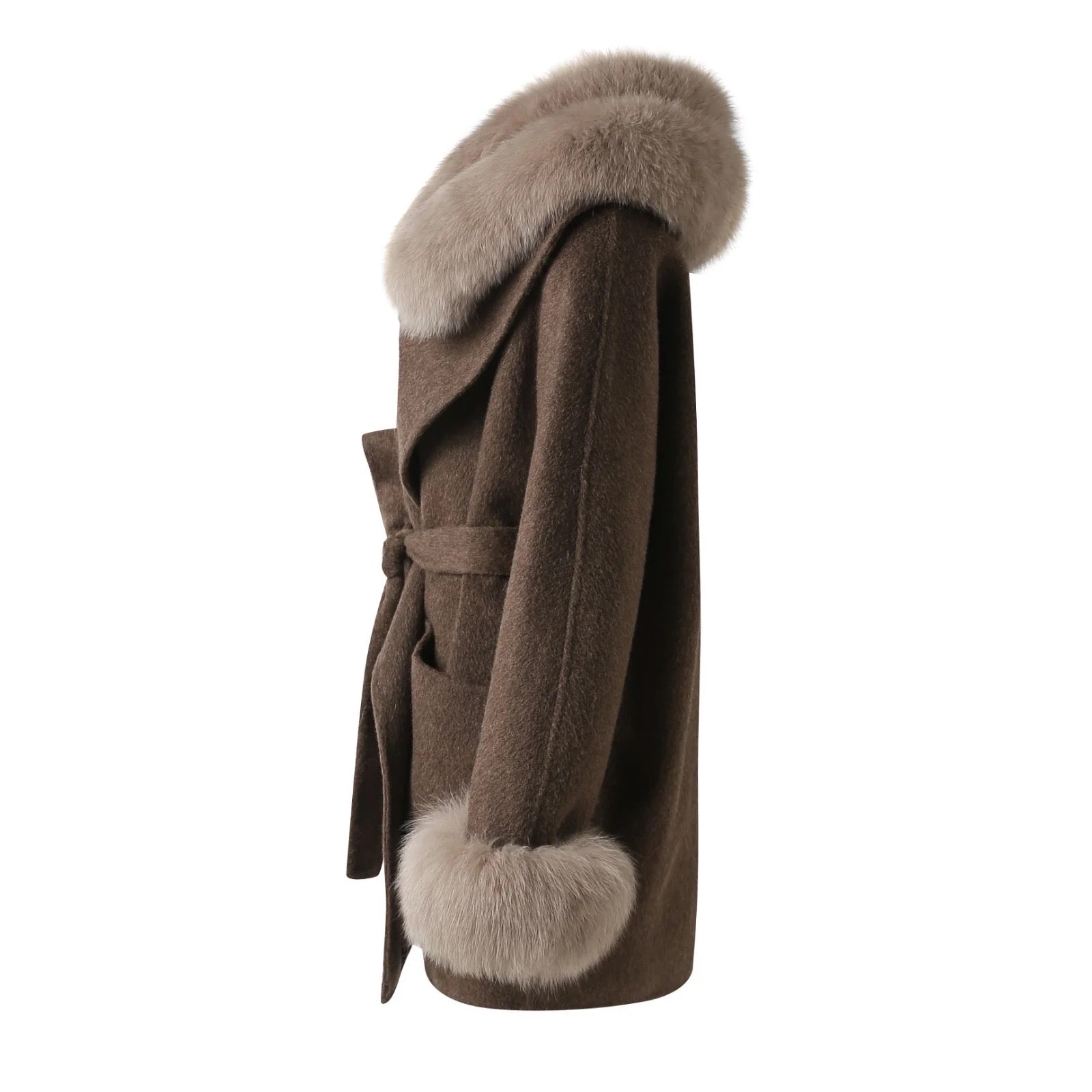 Valentina Belted Wool Coat – Maison Aurélia
